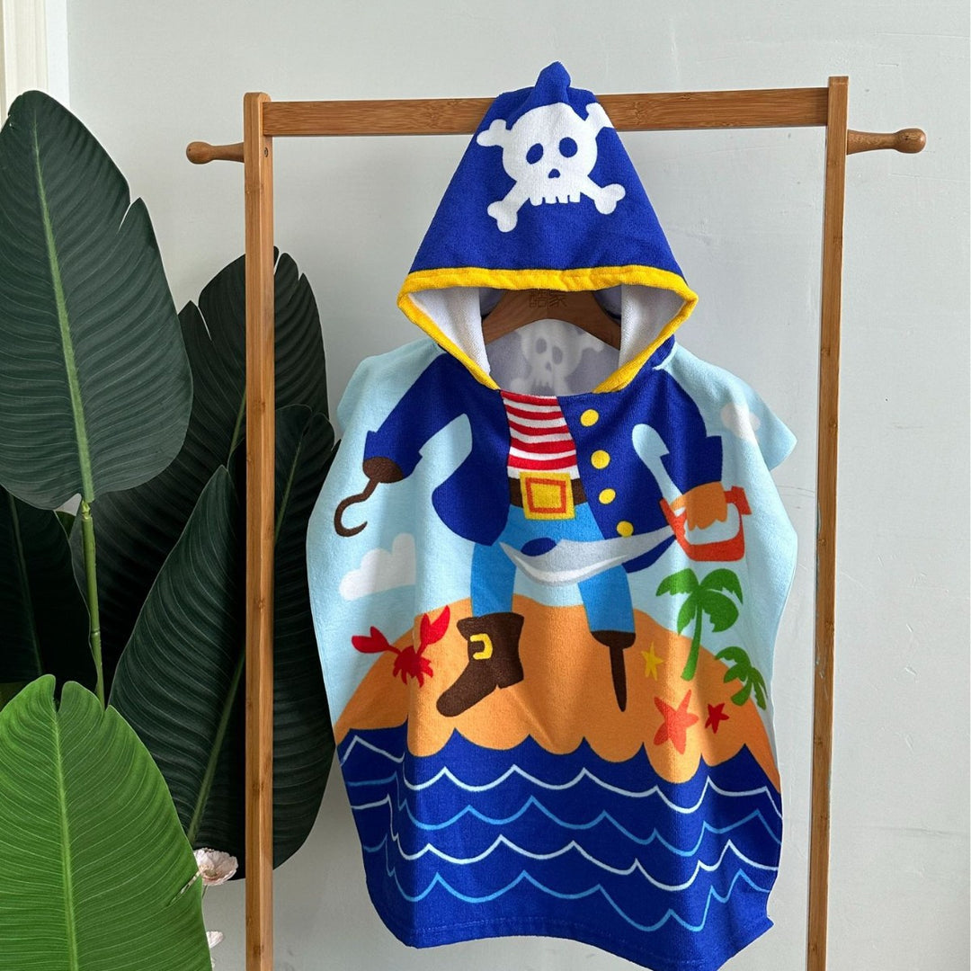 Kids' Shark-Themed Hooded Towel Poncho Stornfield