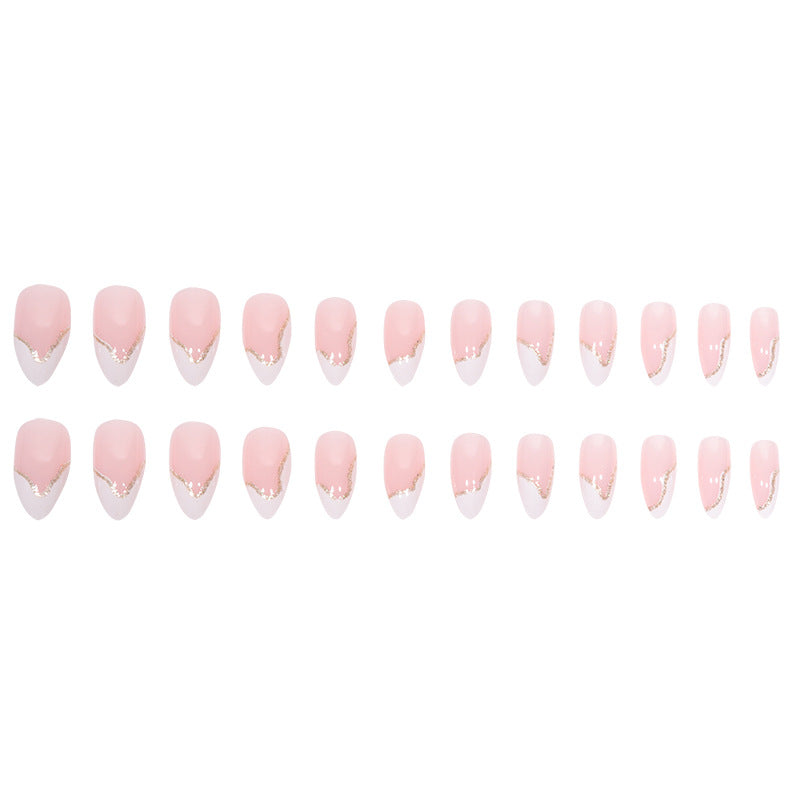 Elegant Stiletto Press-On Nails with Crystal-Embellished Tips Stornfield