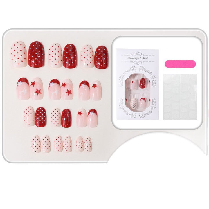 Decorative Star-Pattern Press-On Nails Stornfield