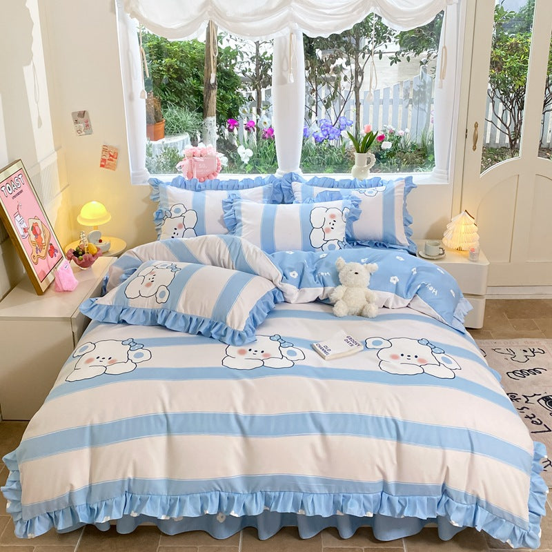 Children's Playful Strawberry Print Bedding Set