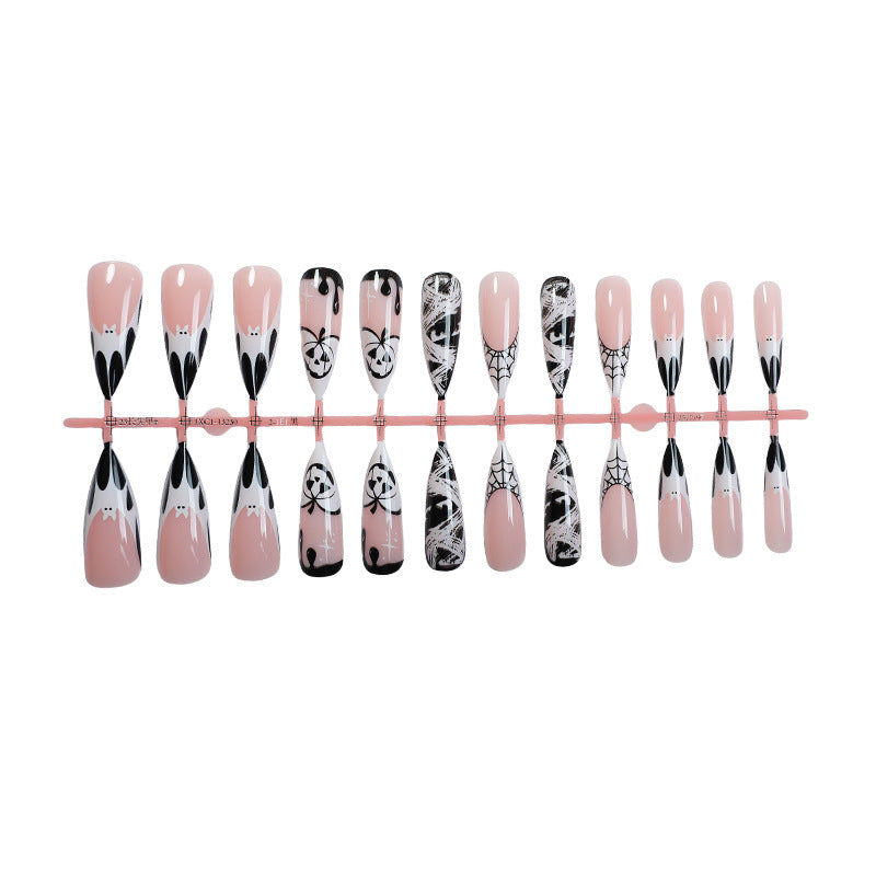 Creative Halloween Nail Art Set with Ghost and Spider Designs Stornfield