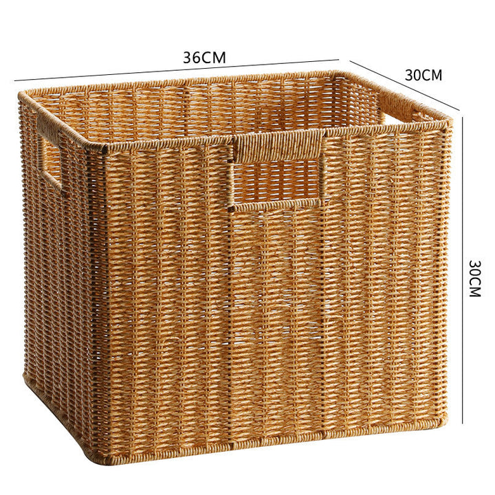 Handcrafted Rectangular Wicker Storage Bin Stornfield