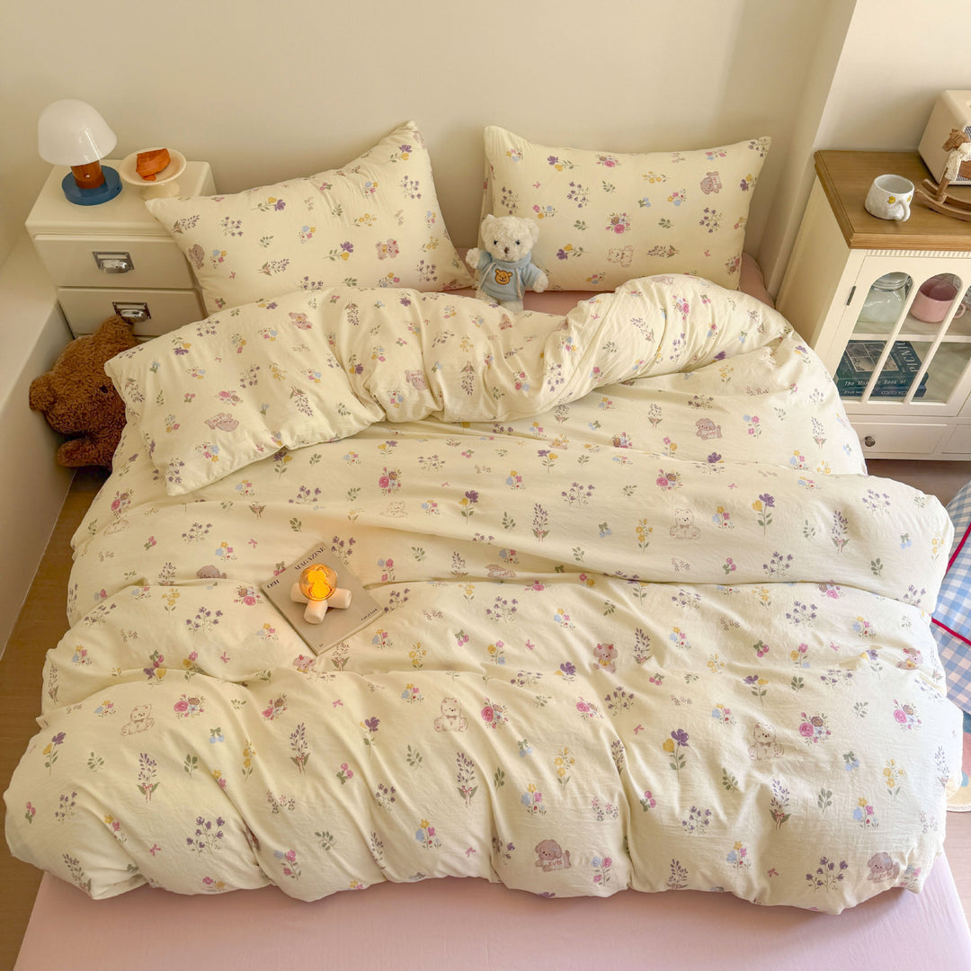 Soft Floral Patterned Duvet Cover Set