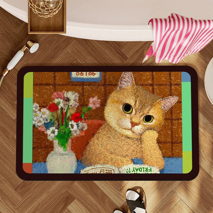 Decorative Cat-Themed Area Mat Stornfield
