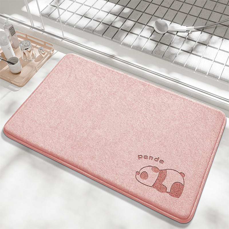 Playful Bunny Design Bath Mat Stornfield
