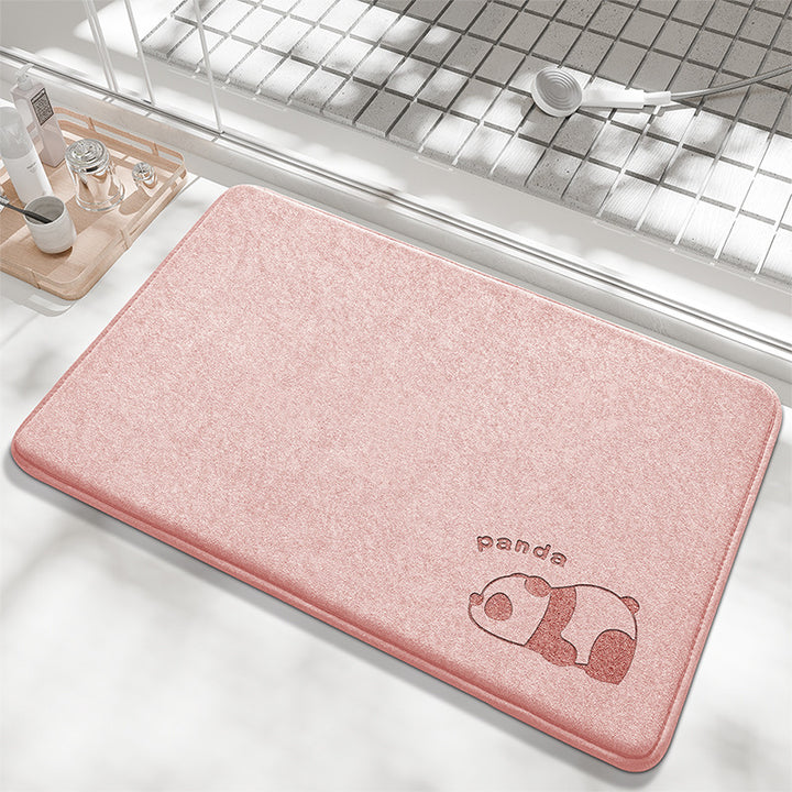 Playful Bunny Design Bath Mat Stornfield