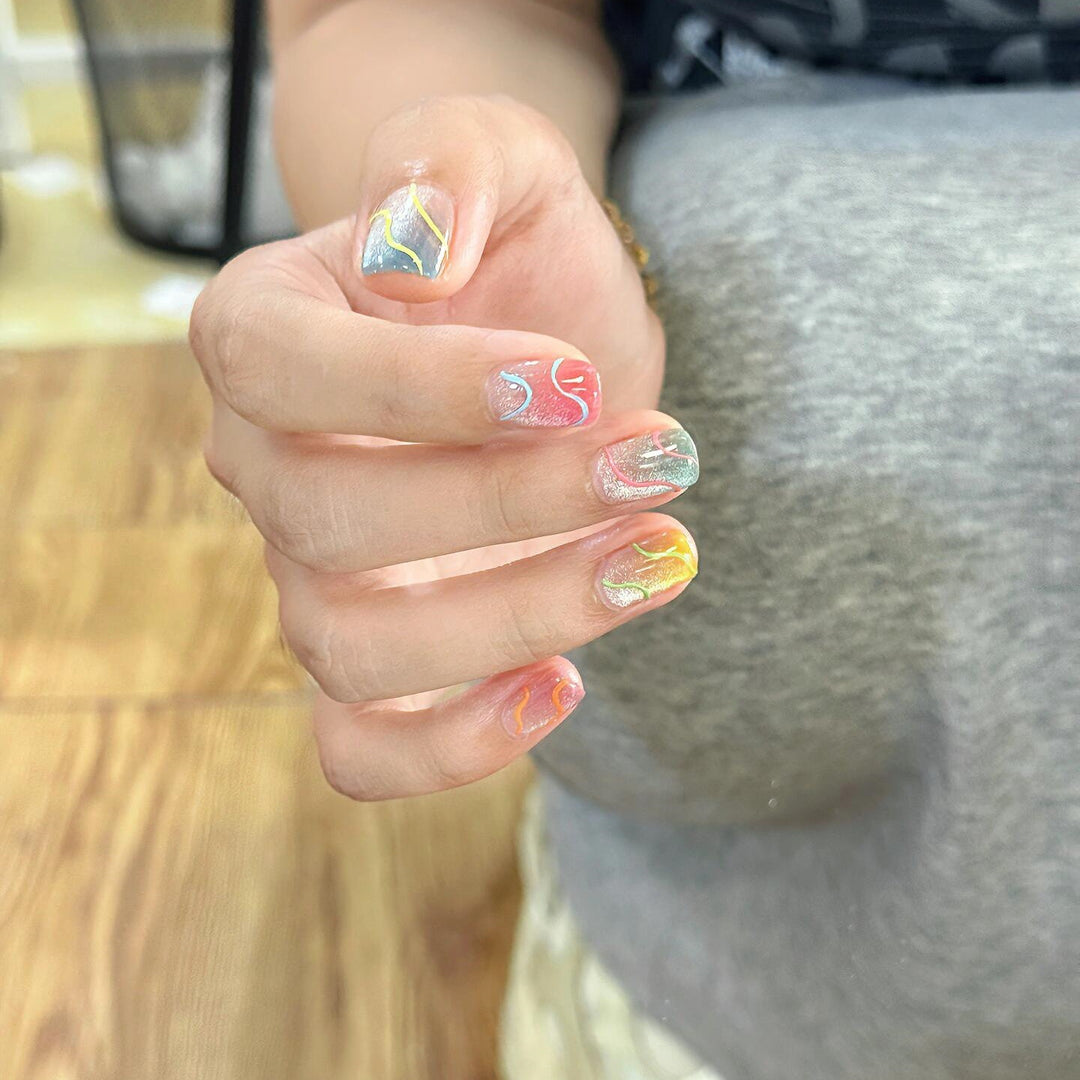 Artificial nails with colorful design Stornfield