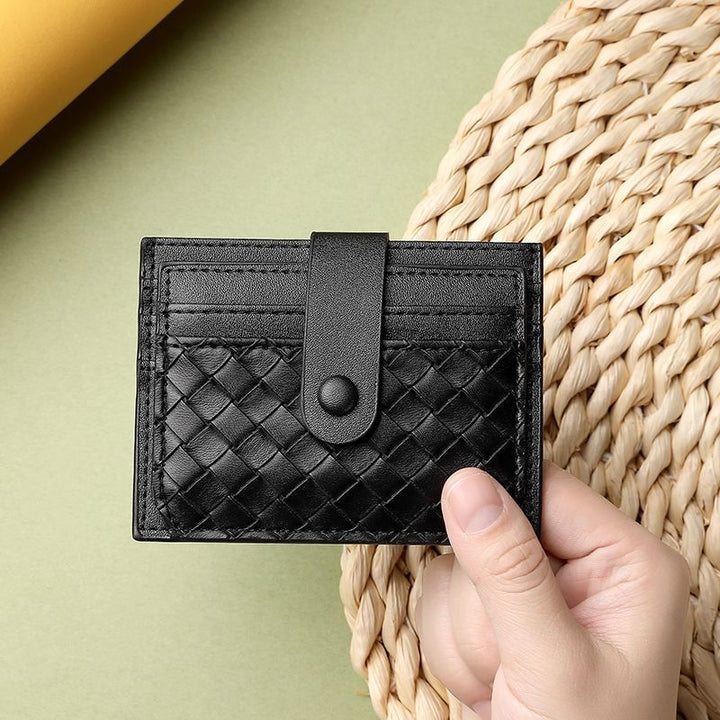 Braided Leather Card Holder Wallet Stornfield