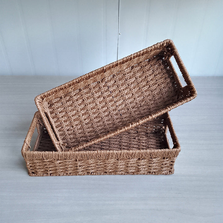 Versatile Handwoven Storage Trays Stornfield