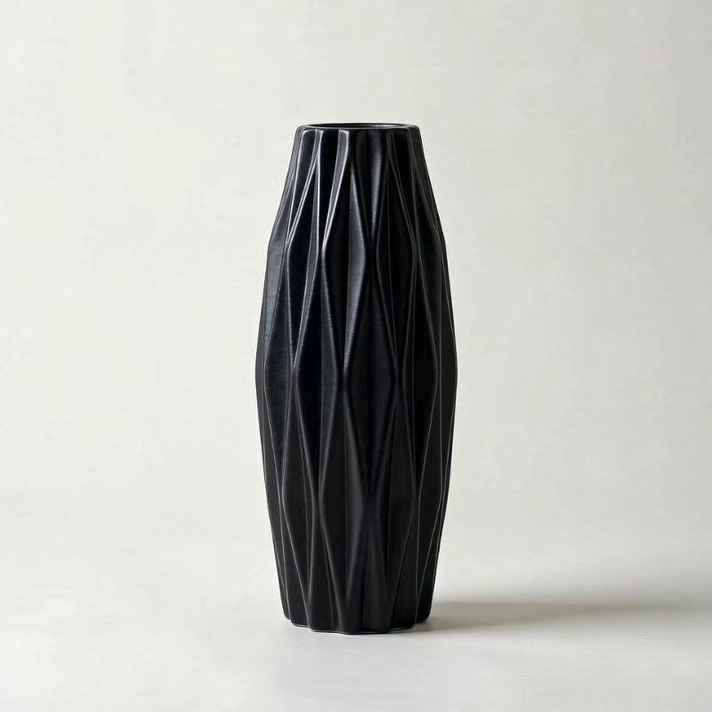 Textured Geometric Ceramic Vase Stornfeild