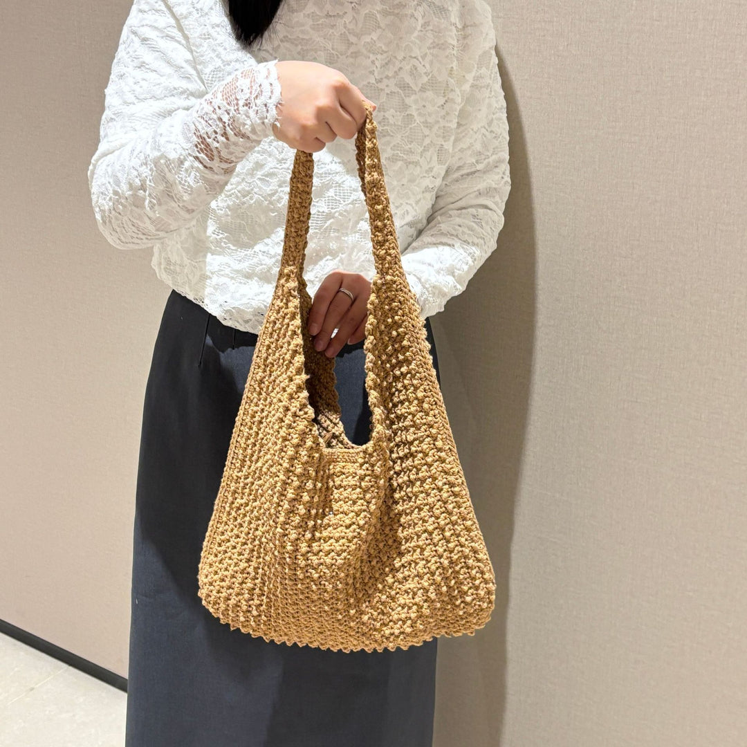 Hand-knotted everyday bag with structured surface Stornfield