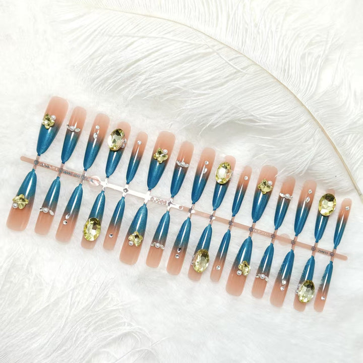 Artificial Nails in Elegant Stiletto Style with Sparkling Accents Stornfield