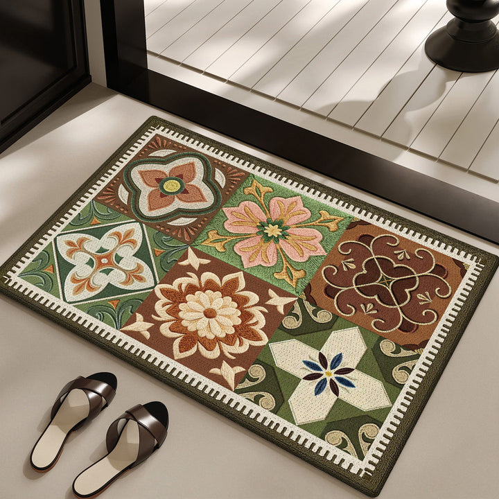 Floral Patterned Entry Mat