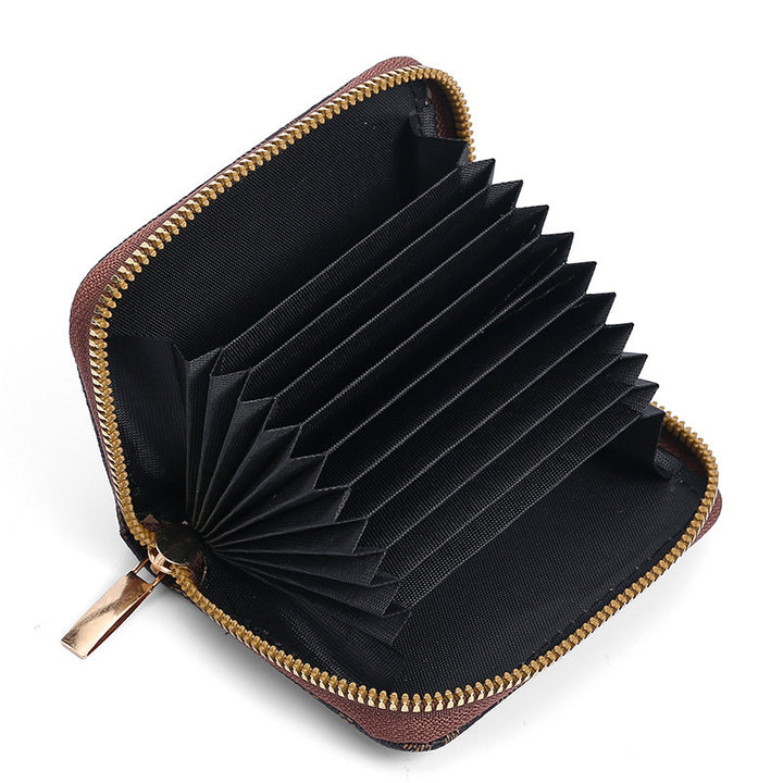 Geometric Patterned Zip Coin Pouch