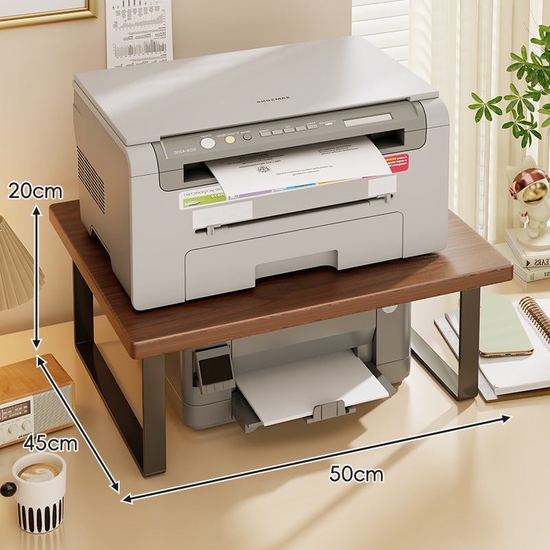 Compact TwoTier Wooden Desktop Printer and Monitor Riser