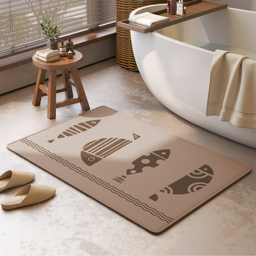 Decorative Fish Pattern Bath Mat