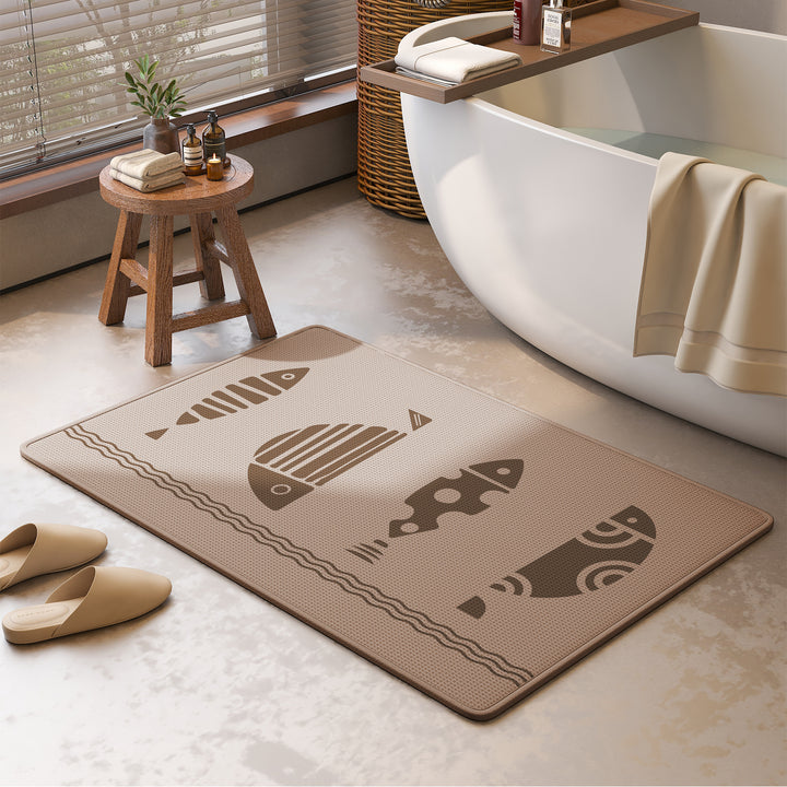 Decorative Fish Pattern Bath Mat