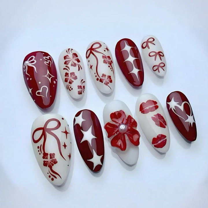 Festive Ornamented Press-On Nail Art Collection Stornfield