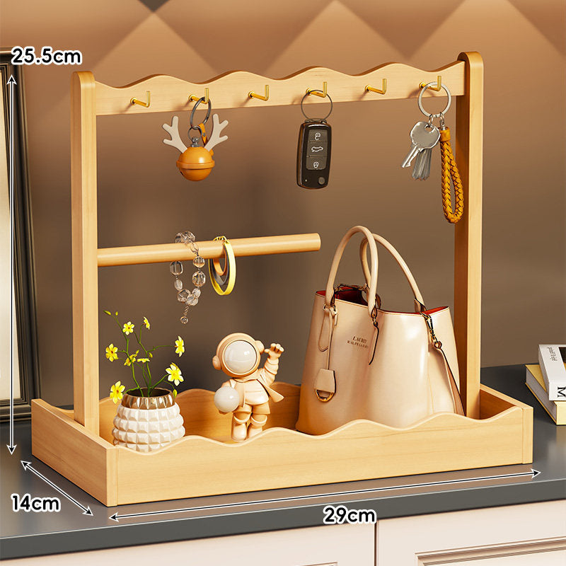 Countertop Wooden Key & Accessory Organizer