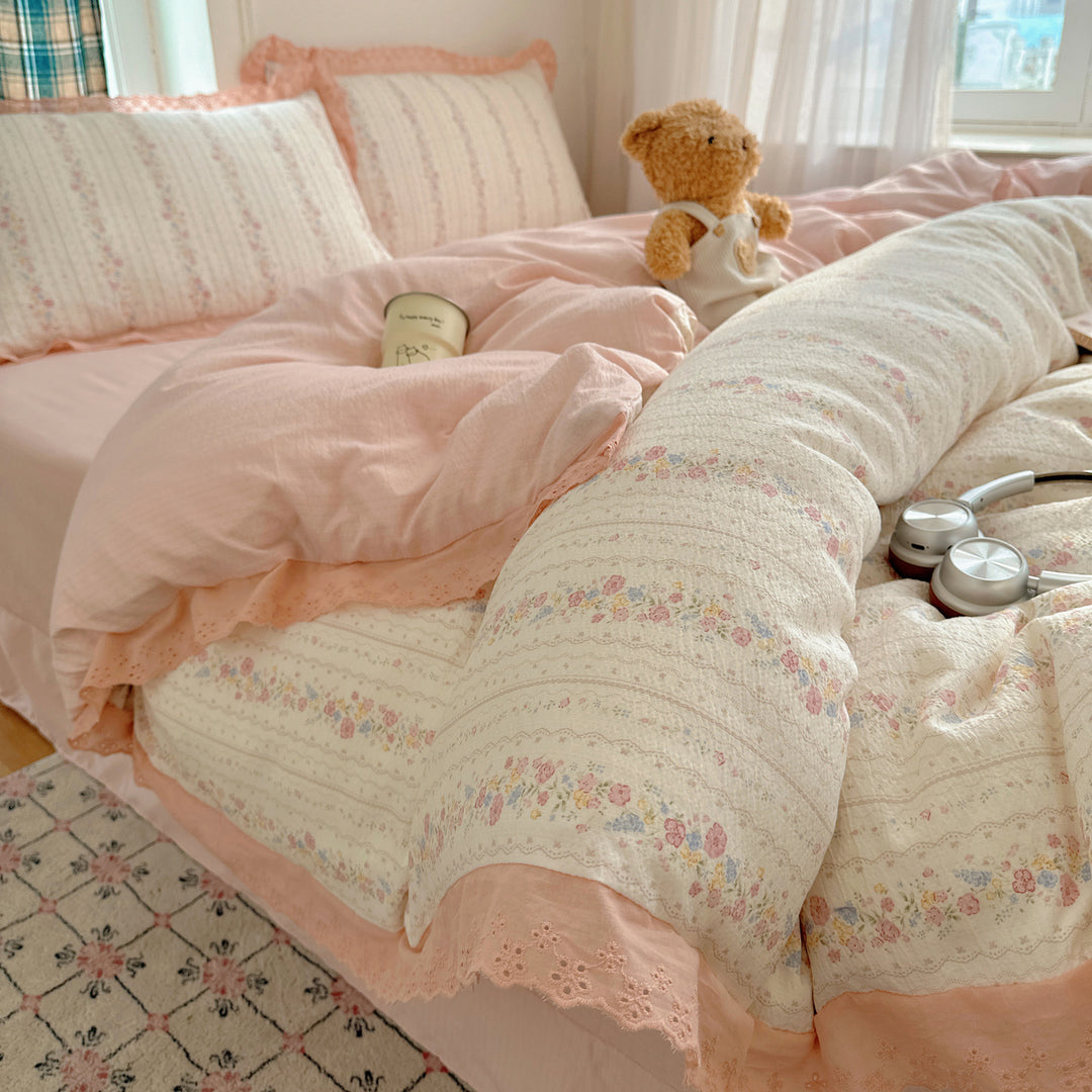Vintage Floral Patterned Duvet Cover Set