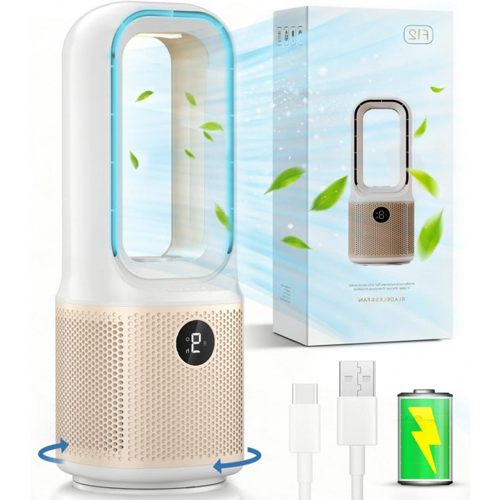 Unisex tower fan without rotor blades with intelligent timer Stornfield