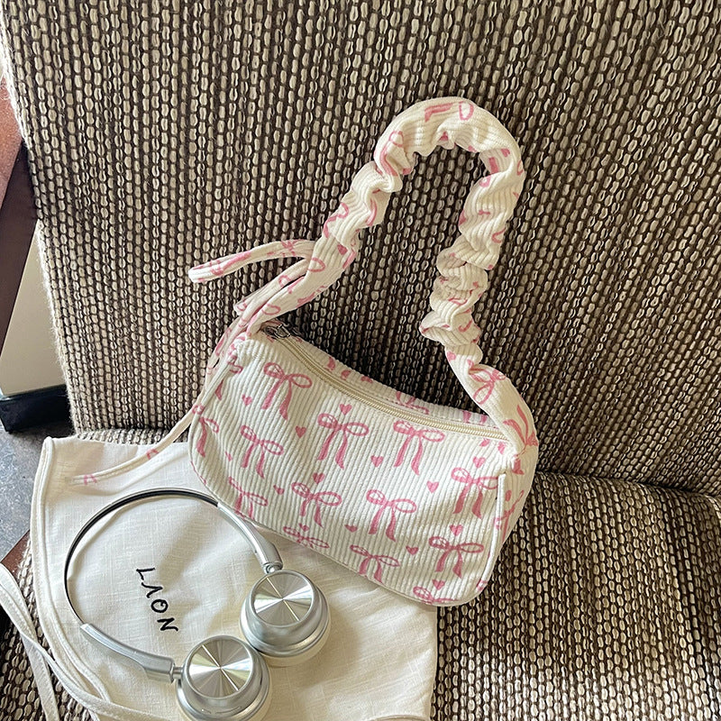 Bow-Patterned Mini Handbag