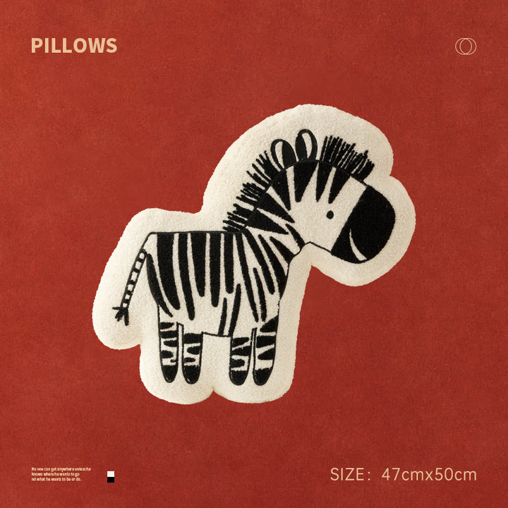 Cuddle pillow in zebra shape with extra soft plush cover Stornfield