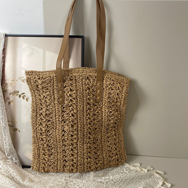 Handcrafted basket bag with unique circular pattern Stornfield