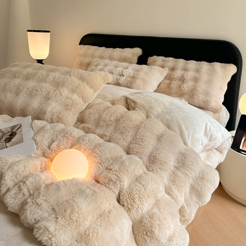 Plush Textured Comforter Set