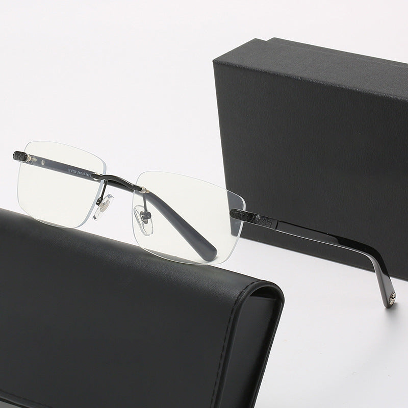 Women's fashionable half-frame glasses with comfortable nose pads and elegant design Stornfield