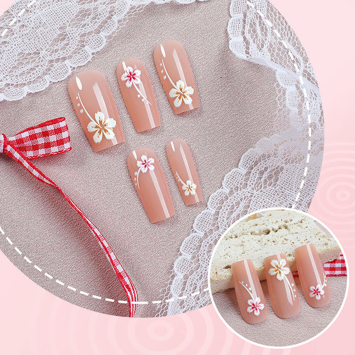 Artistic Floral Press-On Nail Art Set Stornfield