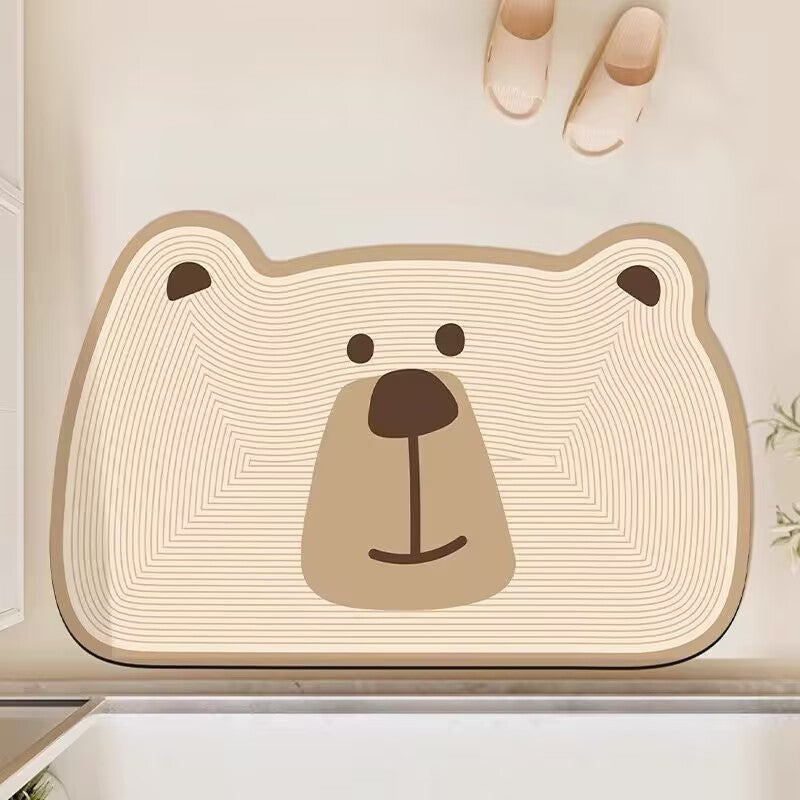 Bear-Shaped Soft Bath Mat