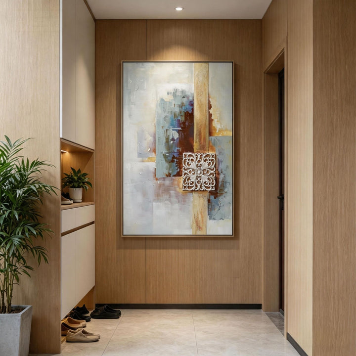 Modern Abstract Framed Canvas Artwork