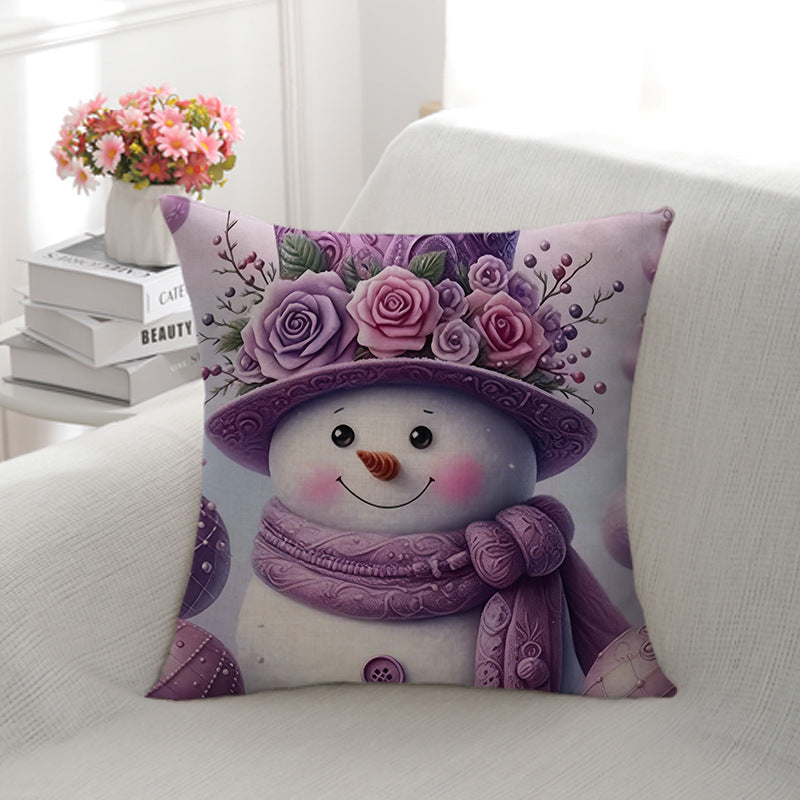 Artistic Holiday-Themed Throw Pillow