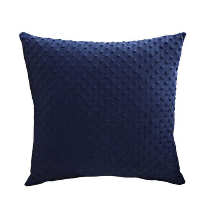 Decorative square pillow cover made of soft Minky-Dot plush with concealed zipper Stornfield