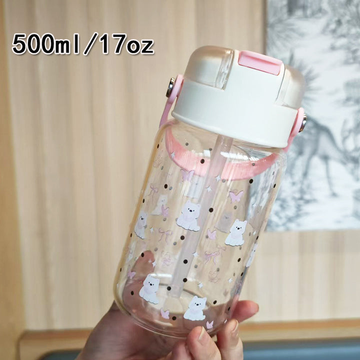 Ladies creative water bottle with integrated silicone carrying loop Stornfield