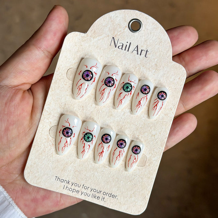 Artistic Eye-Themed Press-On Nail Set Stornfield