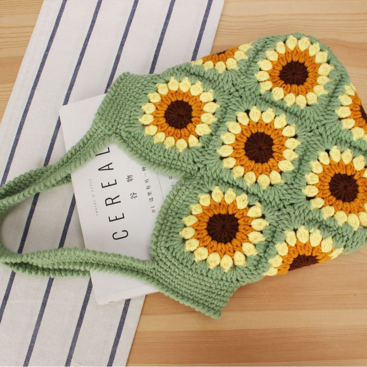 Creative crochet handbag with unique sunflower pattern Stornfield