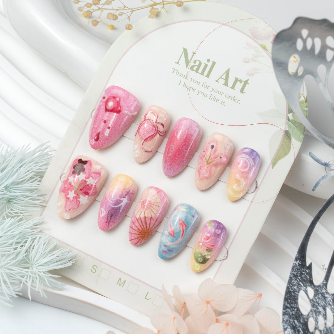 Artistic Press-On Nail Art Set 1790736639