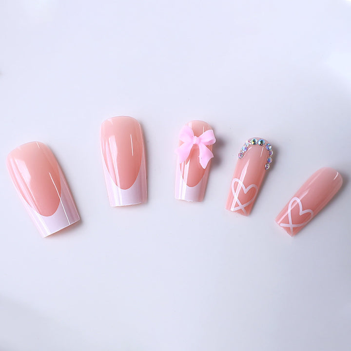 Elegant French Tip Acrylic Nail Enhancements Stornfield