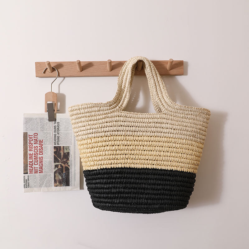 Handcrafted Durable Beach Bag with Cheerful Zigzag Pattern Stornfield