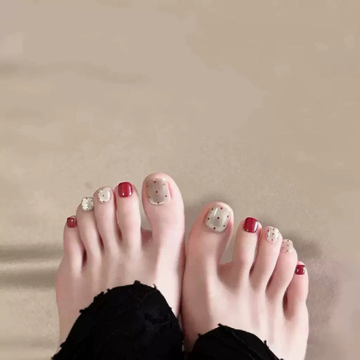 Decorative Rhinestone Press-On Toe Nails Stornfield