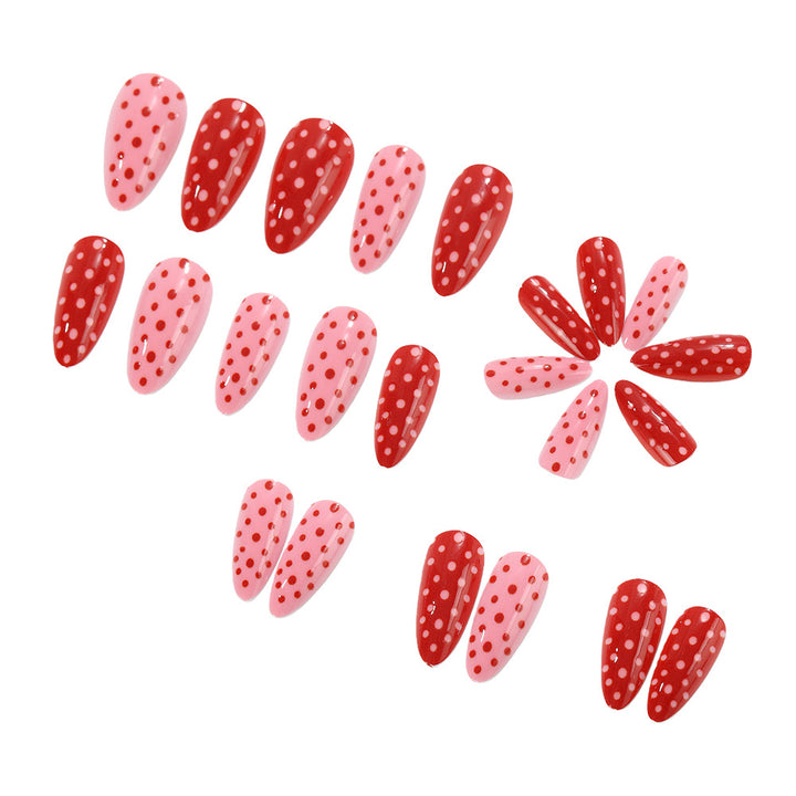 Artificial nails with trendy Polka Dot Design Stornfield