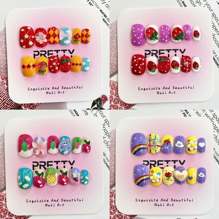 Artistic 3D Decorated Press-On Nail Set Stornfield