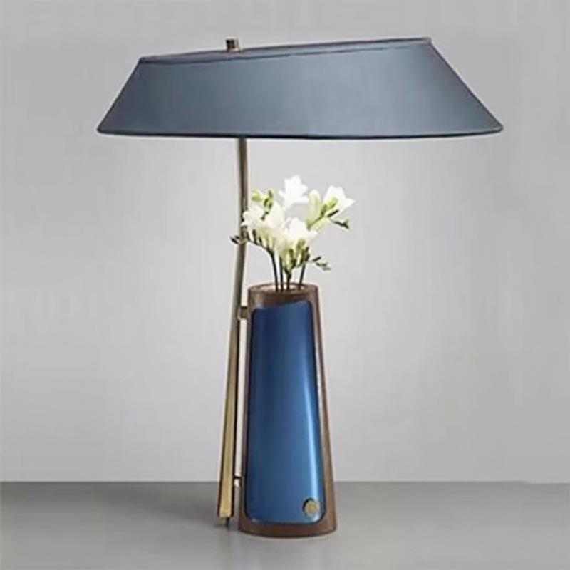 Decorative Accent Table Lamp with Floral Arrangement