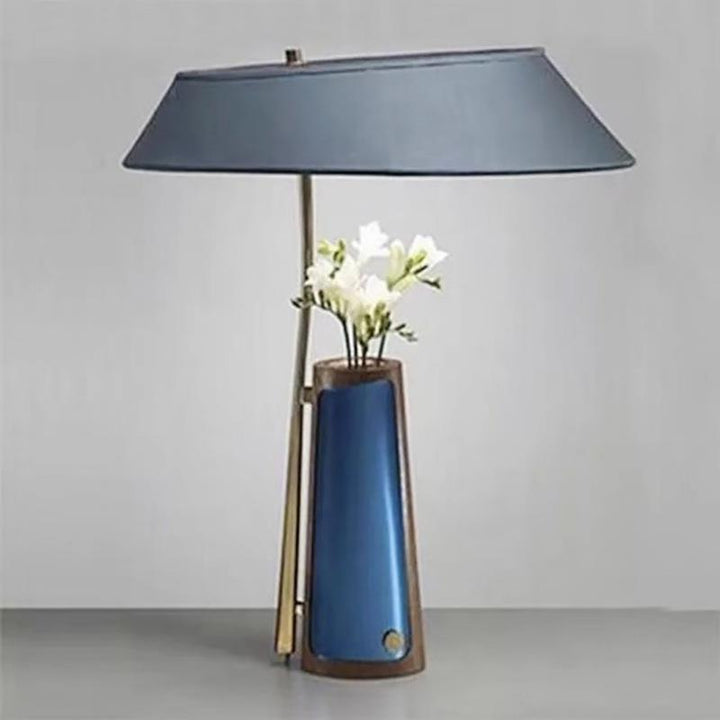 Decorative Accent Table Lamp with Floral Arrangement