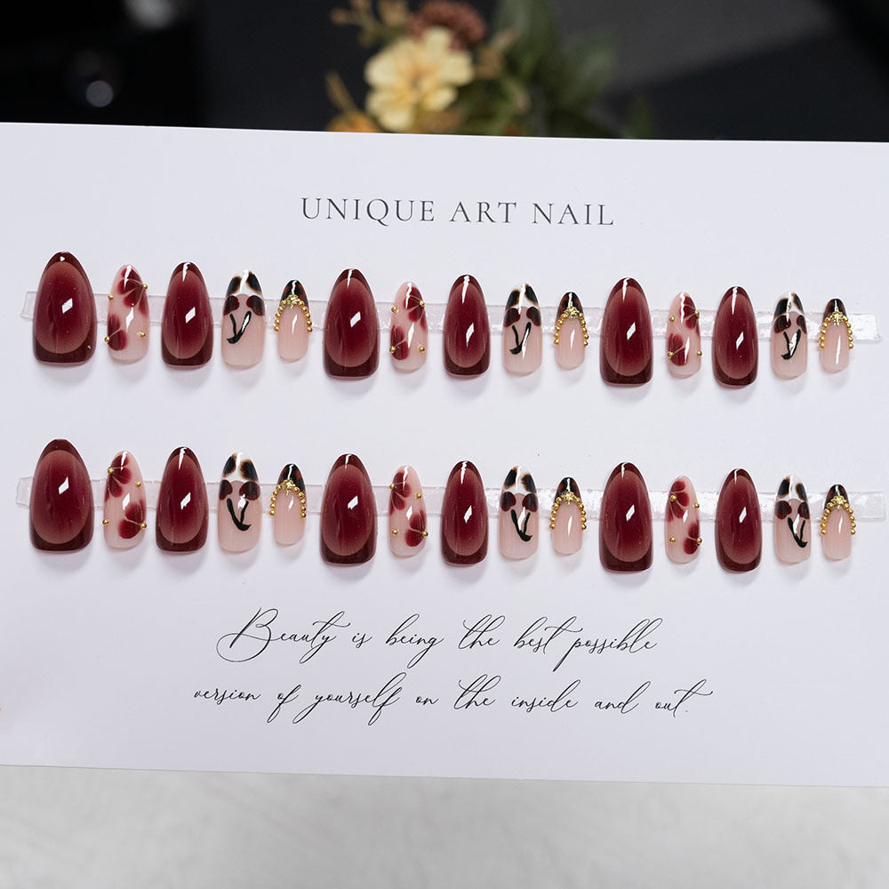 Artistic Long-Stiletto Nail Art Design
