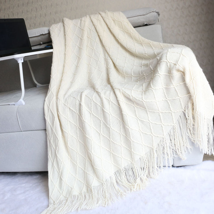 Textured Woven Throw Blanket Stornfield