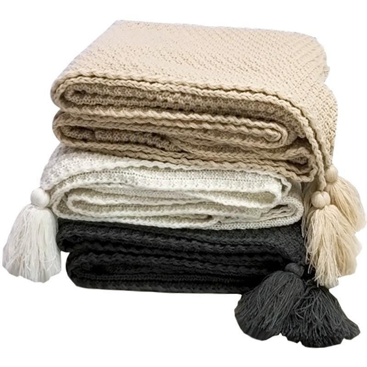 Textured Knit Throw Blanket