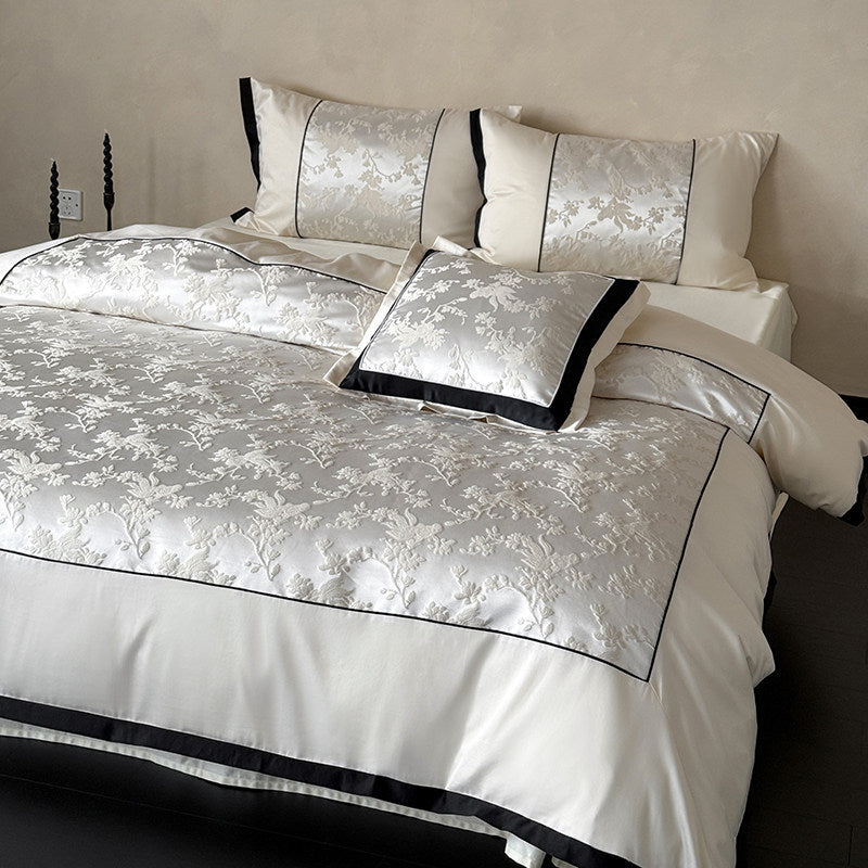 Decorative Luxury Embroidered Satin Bedding Set Stornfield